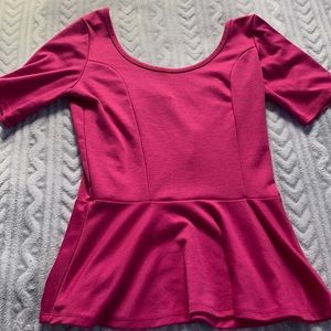 Pink dress that goes to top of pants